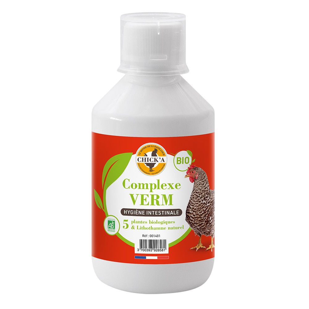 Aliment diététique complémentaire bio Verm CHICK'A 250mL
