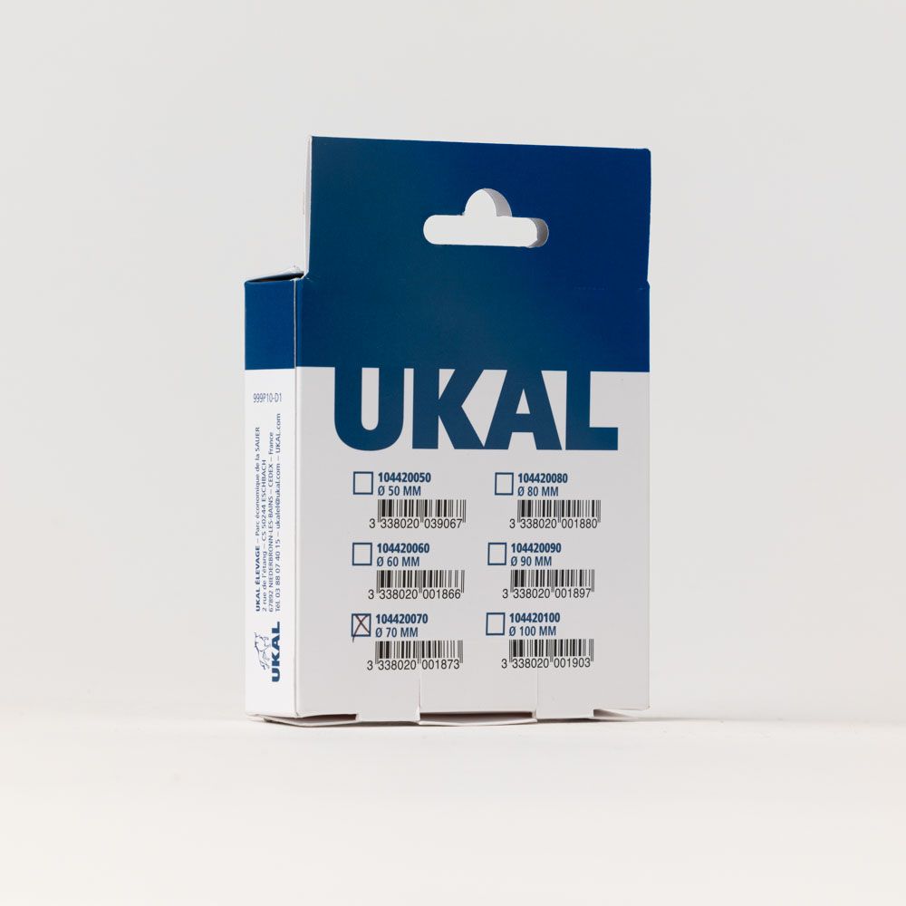 Nickel-plated steel bull ring 70 mm