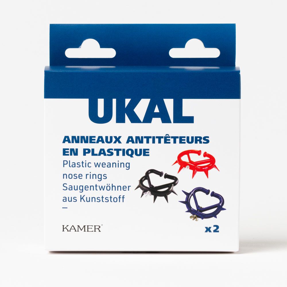 Plastic adjustable calf weaner with spikes Small  X2