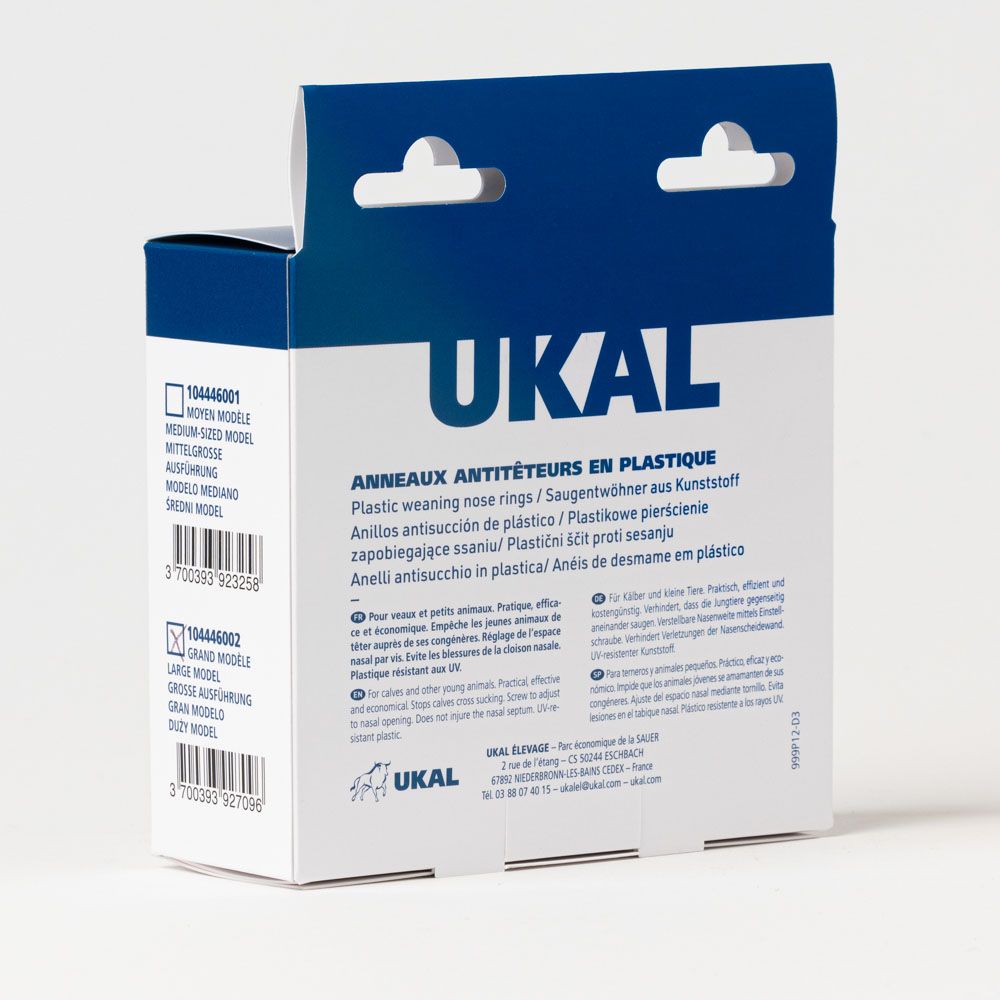 Plastic adjustable calf weaner with spikes big model X2