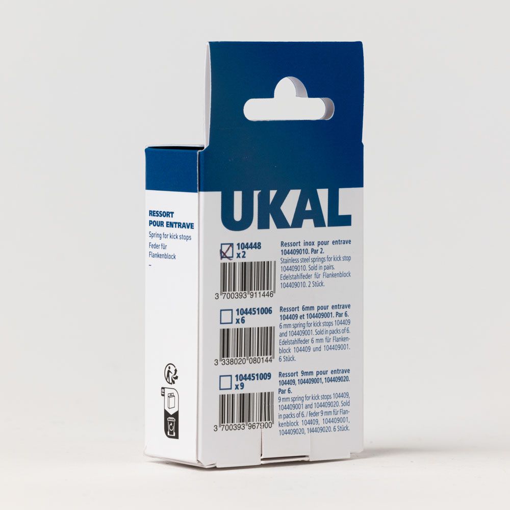 Ressorts pour entrave flanc en inox ref 104409010 X2
