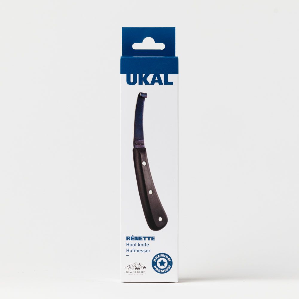 Black blue hoof knife- wide blade - double
