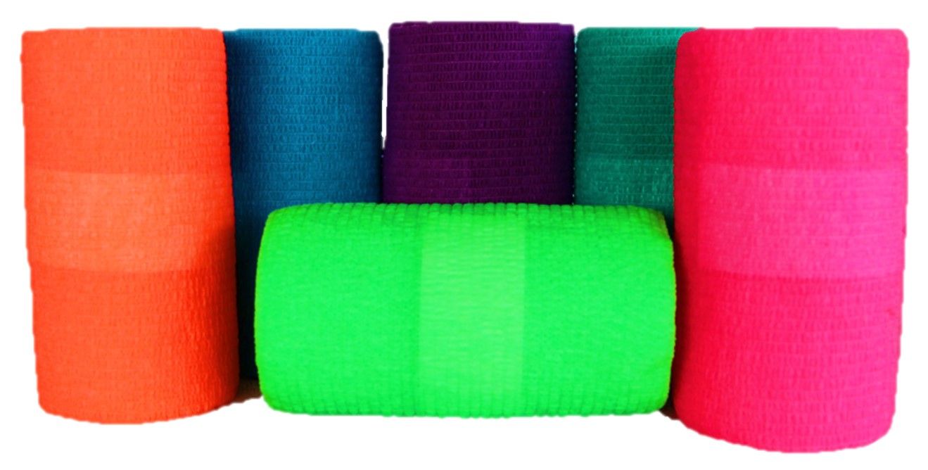 Cohesive flexible bandage, neon colors X18
