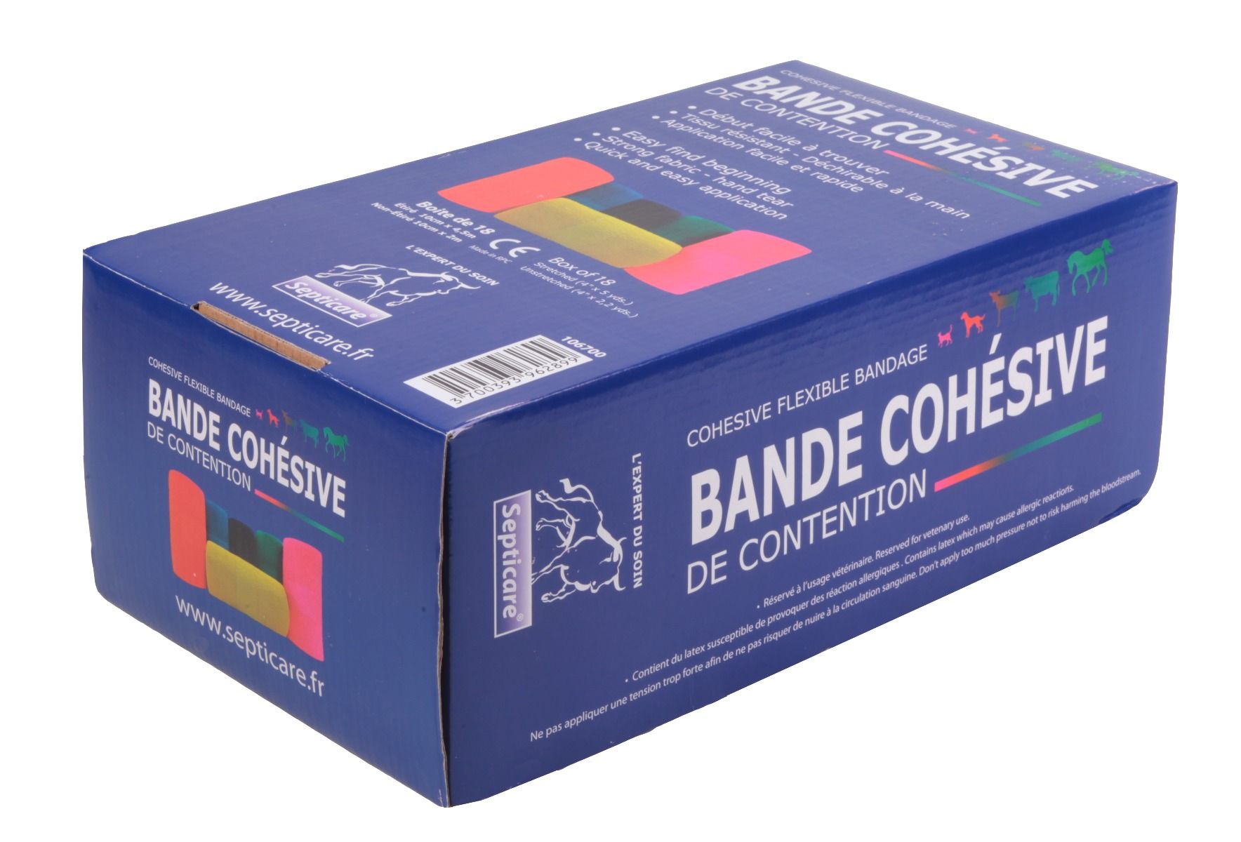 Cohesive flexible bandage, neon colors X18
