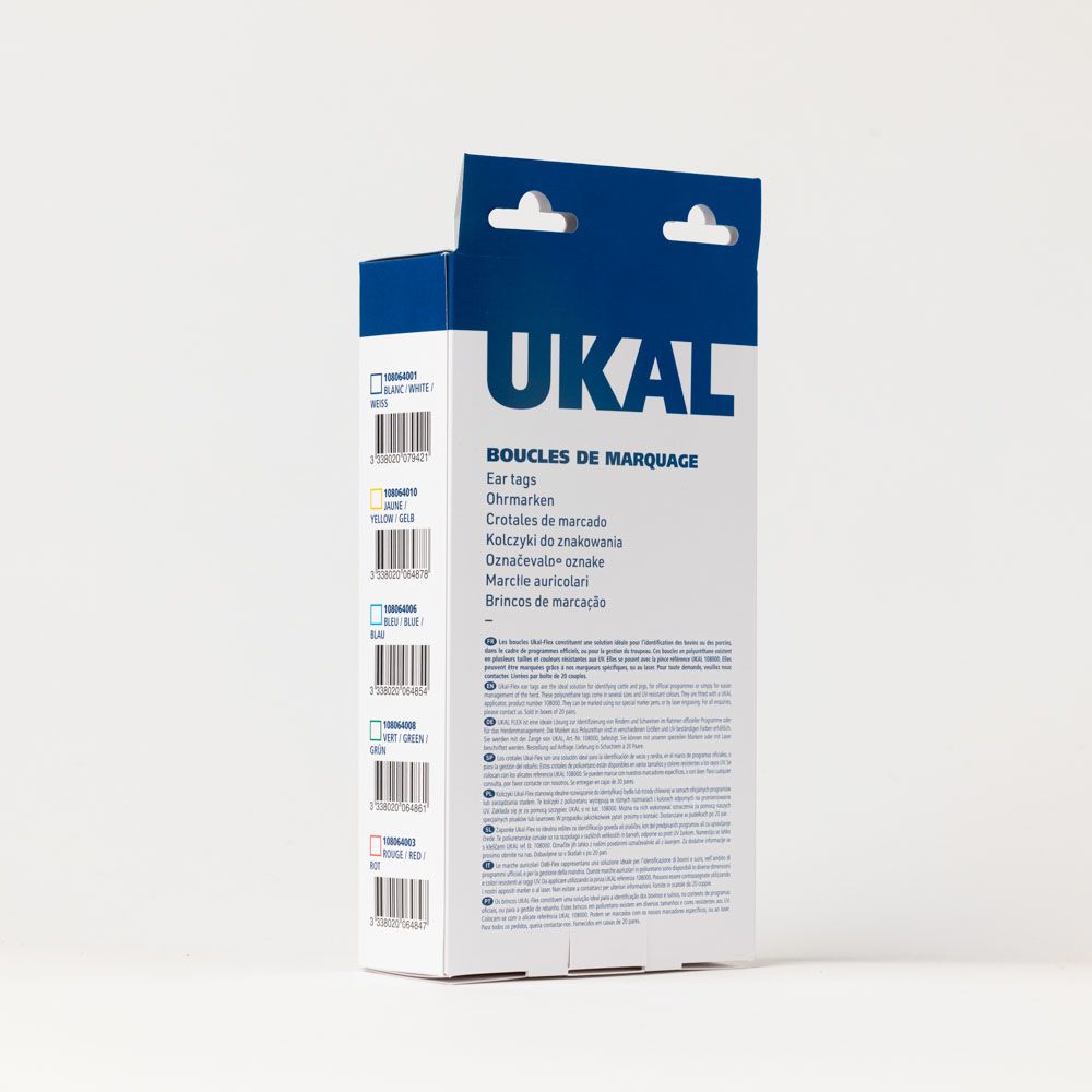 Ukalflex Breit+Knopf Weiss x20