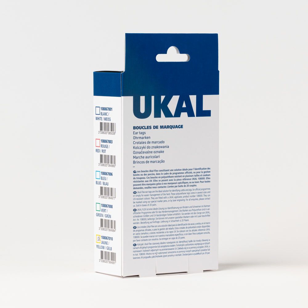 Plain eartag button + button white