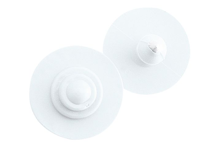 Plain eartag button + button white