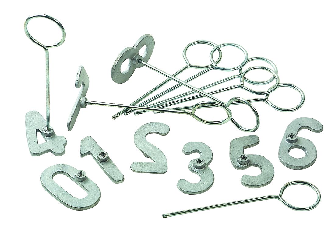 Marking brands from 0 to 9, 10cm