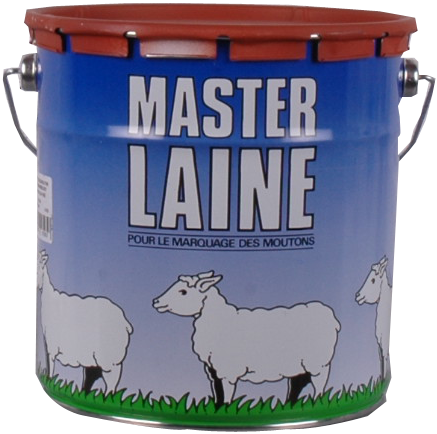 Pot de peinture rouge pour mouton, 4 kg