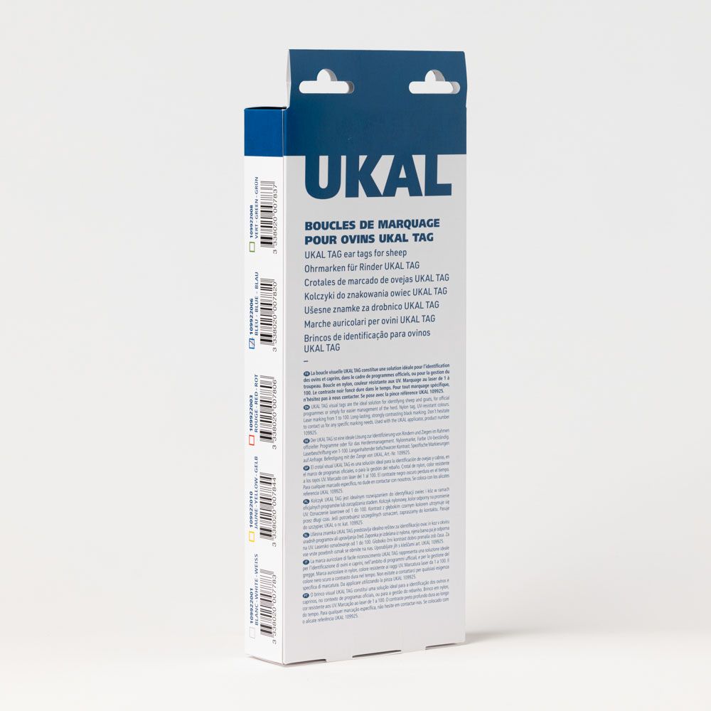 Ukaltag 1-100 eartag blue x100
