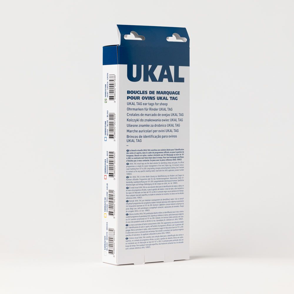 Ukaltag 101-200 eartag blue x100