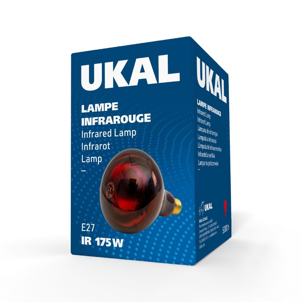 Red infrared lamp 175 W UKAL