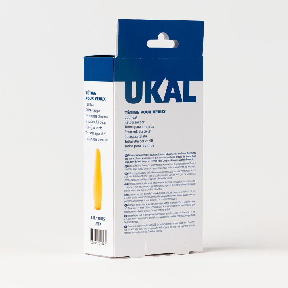 2 tétines pour veau en latex