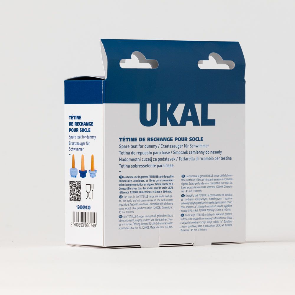 3 tétines pour socle sable 43x100mm TETIBLUE 