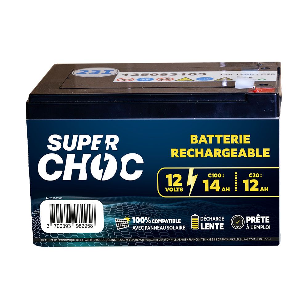 SUPERCHOC 12V 14Ah rechargeable battery 