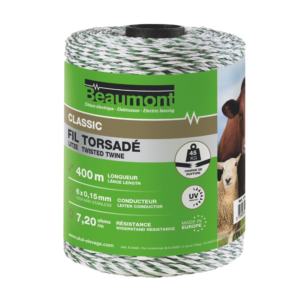 Litze 3Mm 400M Grün/Weiss