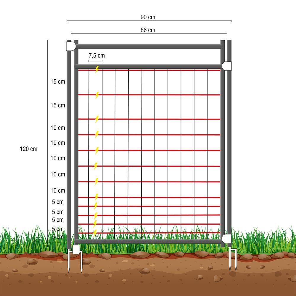 Porte électrifiable h 1.20 m x  l 0.90 m