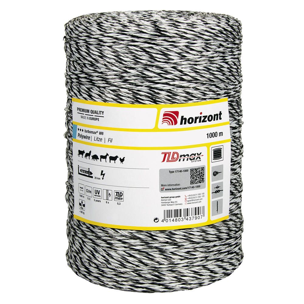 Weidezaunlitze turbomax® W6, 1000 m