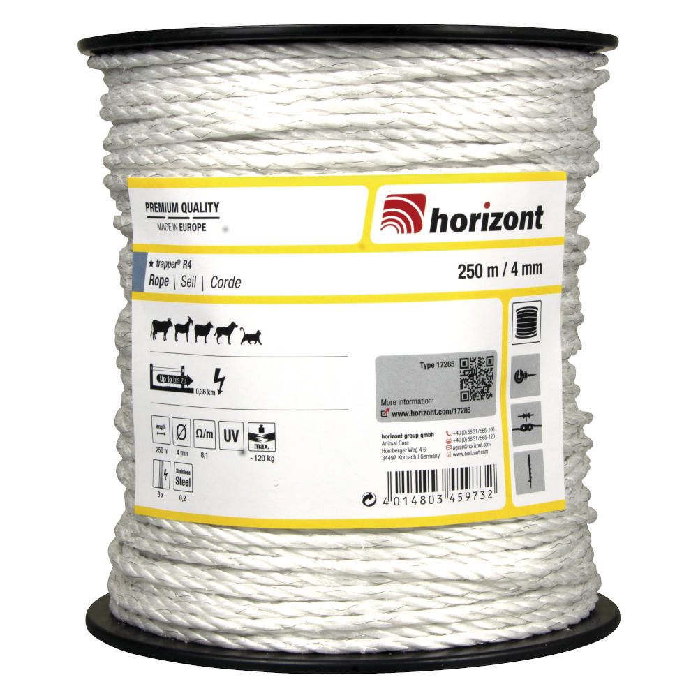 Corde TRAPPER 250m HORIZONT - Diamètre 4mm