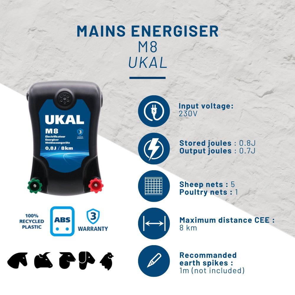 Weidezaungeräte M8 0.8J/8km UKAL
