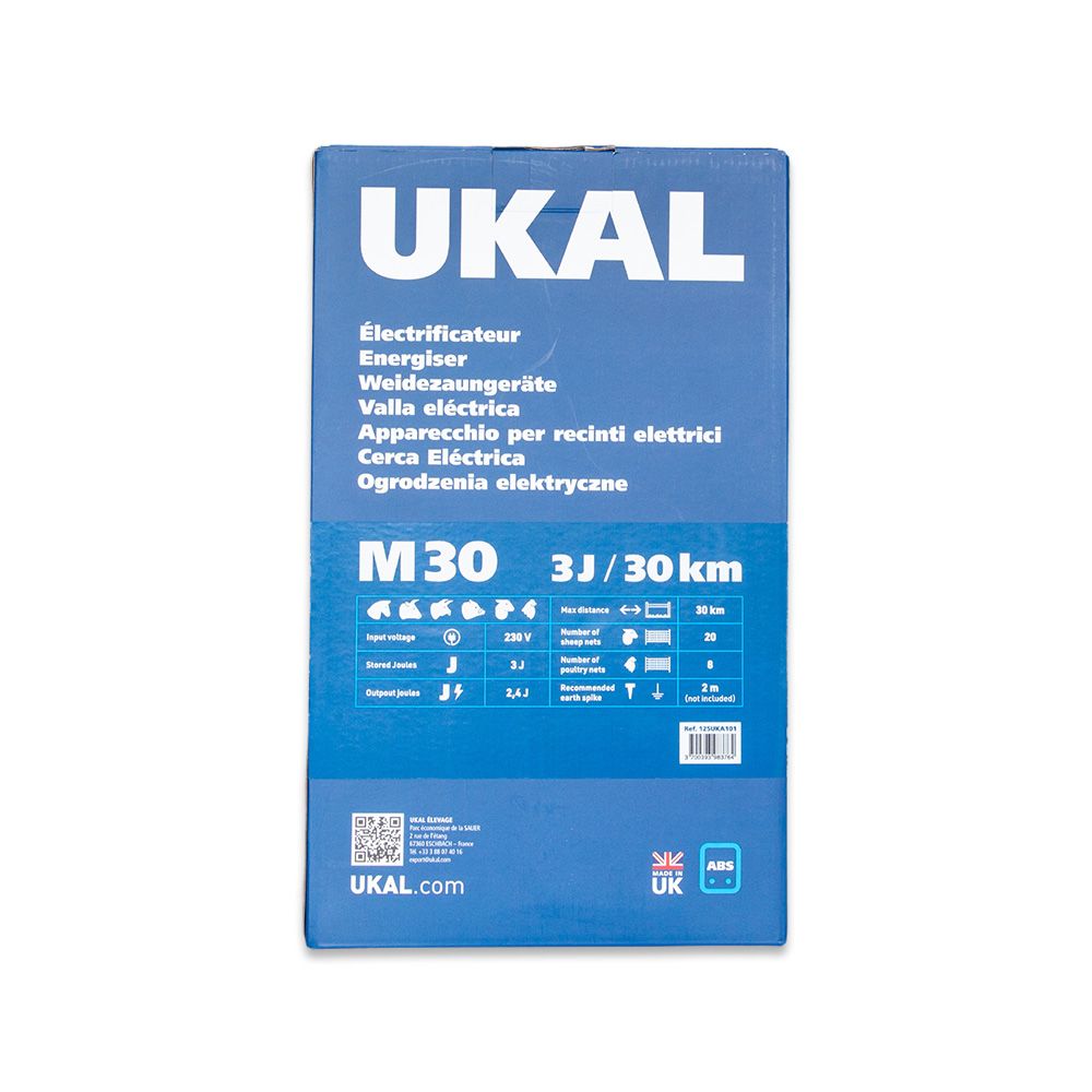 Mains energiser M30 3J/30km UKAL