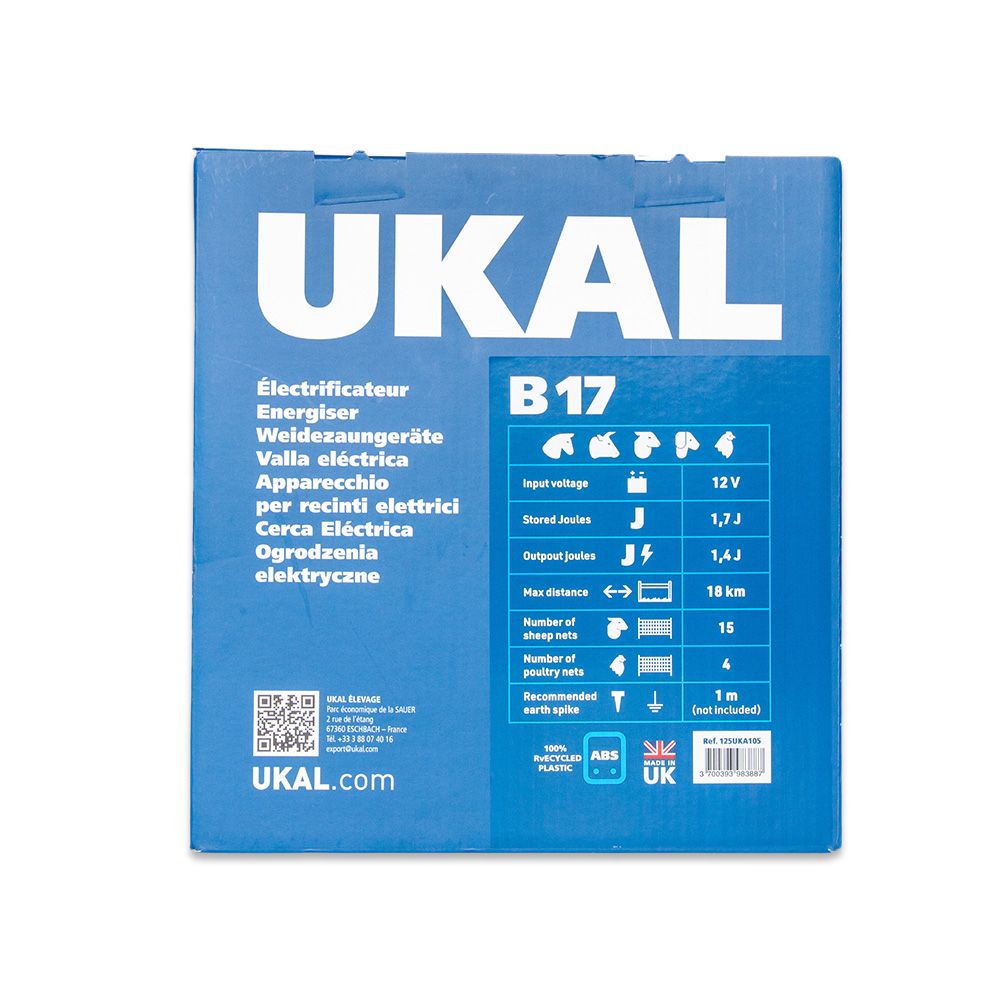 Battery energiser B17 1.7J/18km UKAL