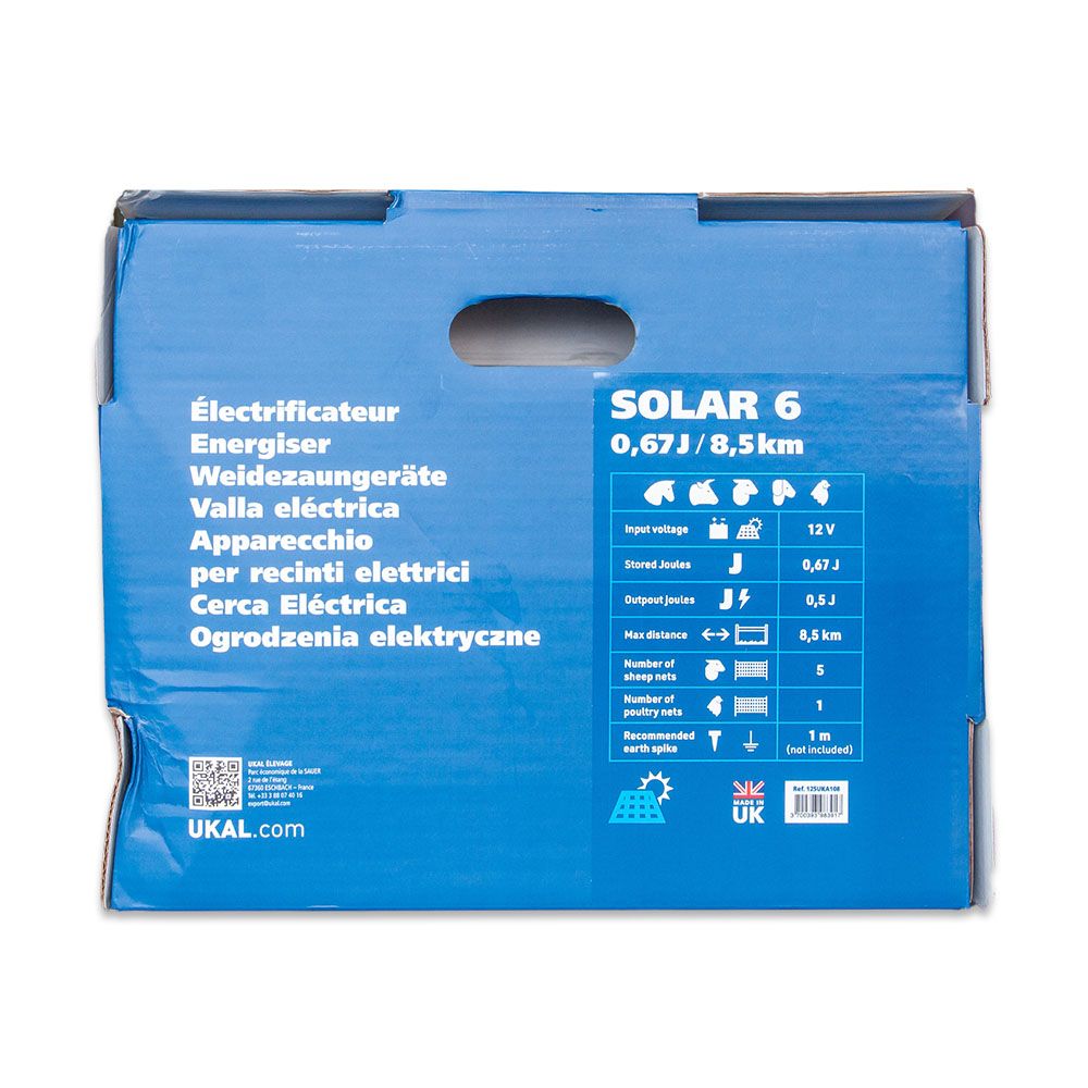Solar energiser SOLAR 6 0.67J/8.5km UKAL