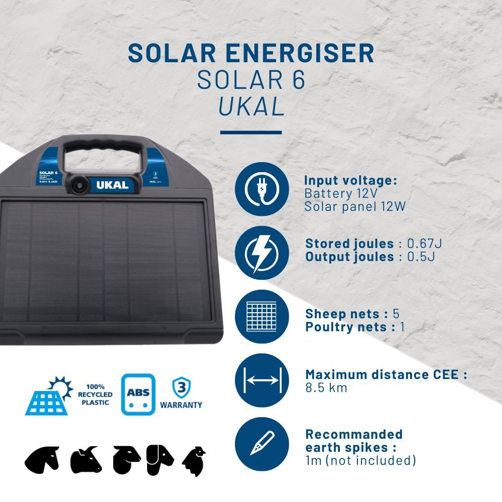 Solar energiser SOLAR 6 0.67J/8.5km UKAL