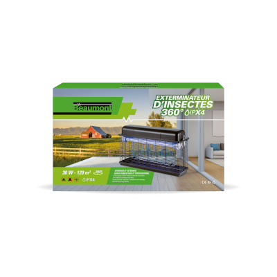 Exterminateur pour insectes 30W IPX 4 360°