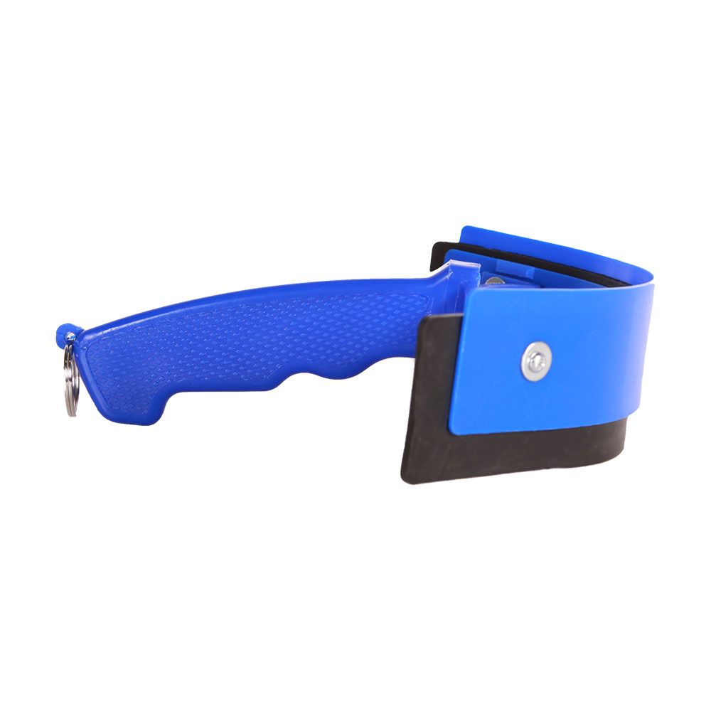 Curved sweat scraper