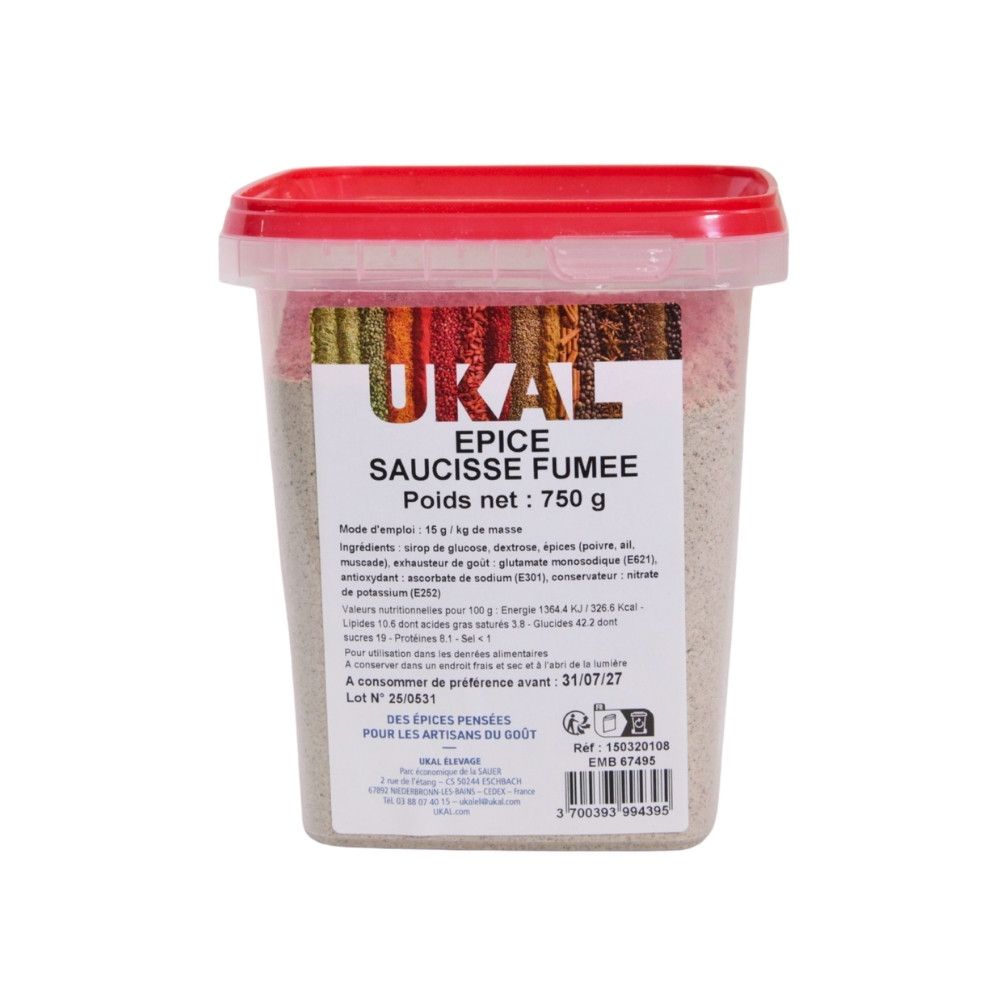Gewürzmischung für geräucherte Wurst 750 g UKAL