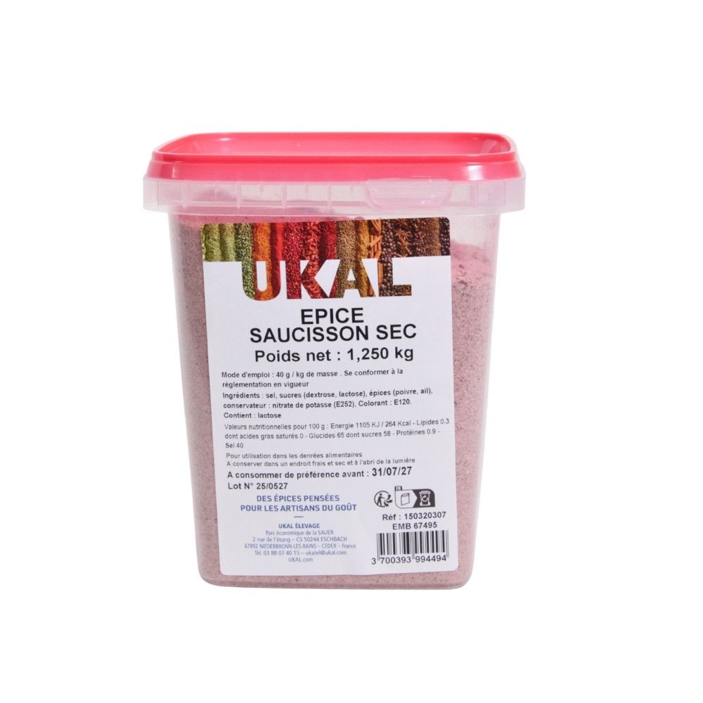 Gewürzmischung für trockene Salami 1,25 kg UKAL
