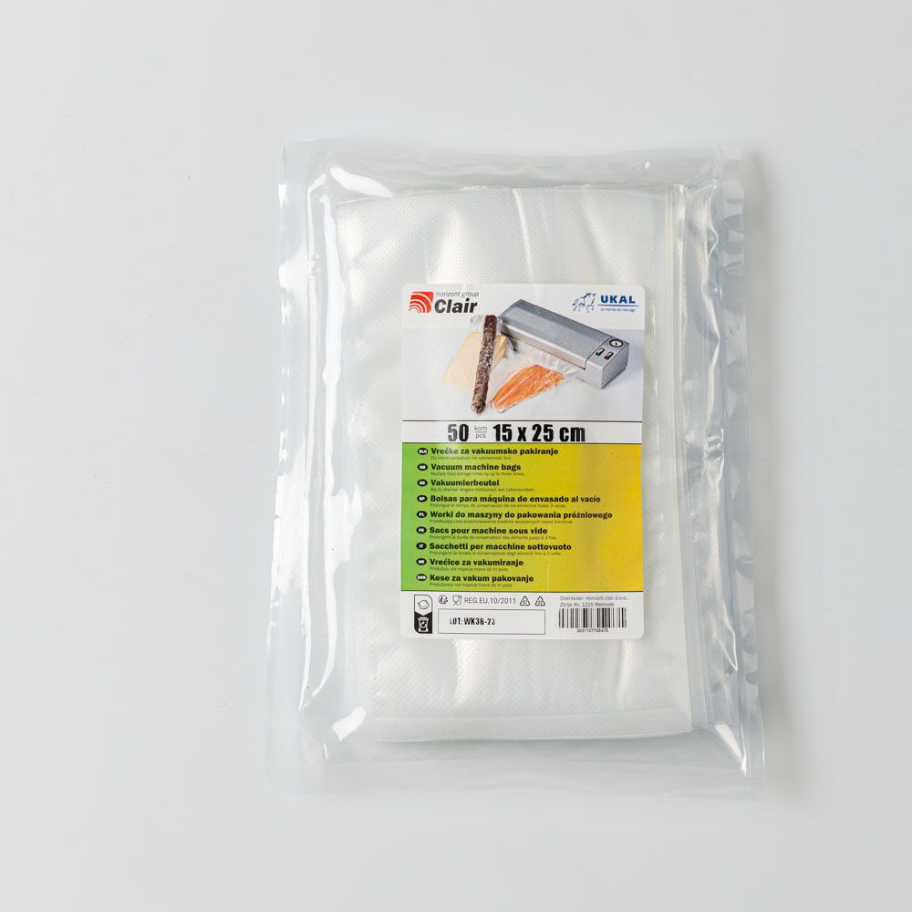 50 vacuum machine bags 15x25 cm