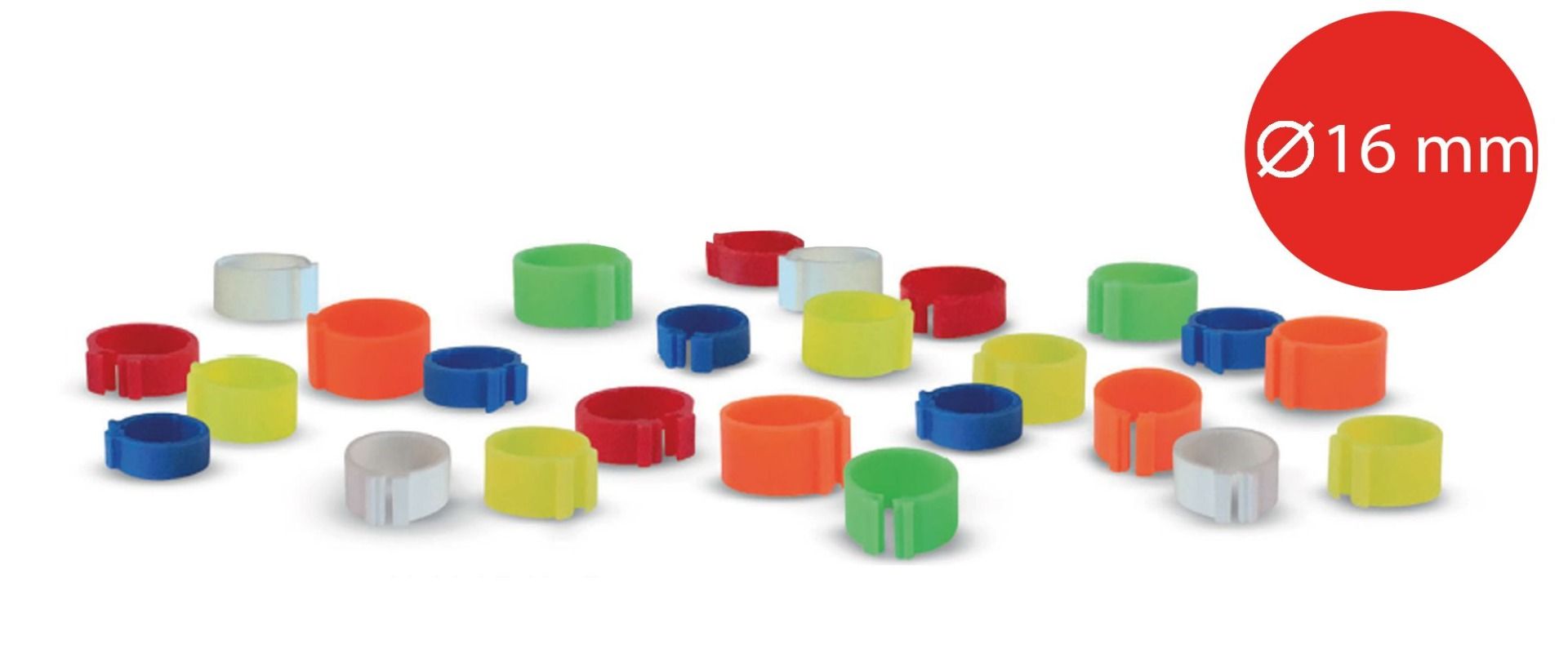 Bagues Ø 16 mm pour marquage volaille