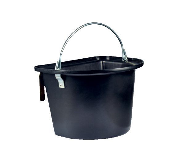 Mangeoire noire avec anse et crochets de suspension