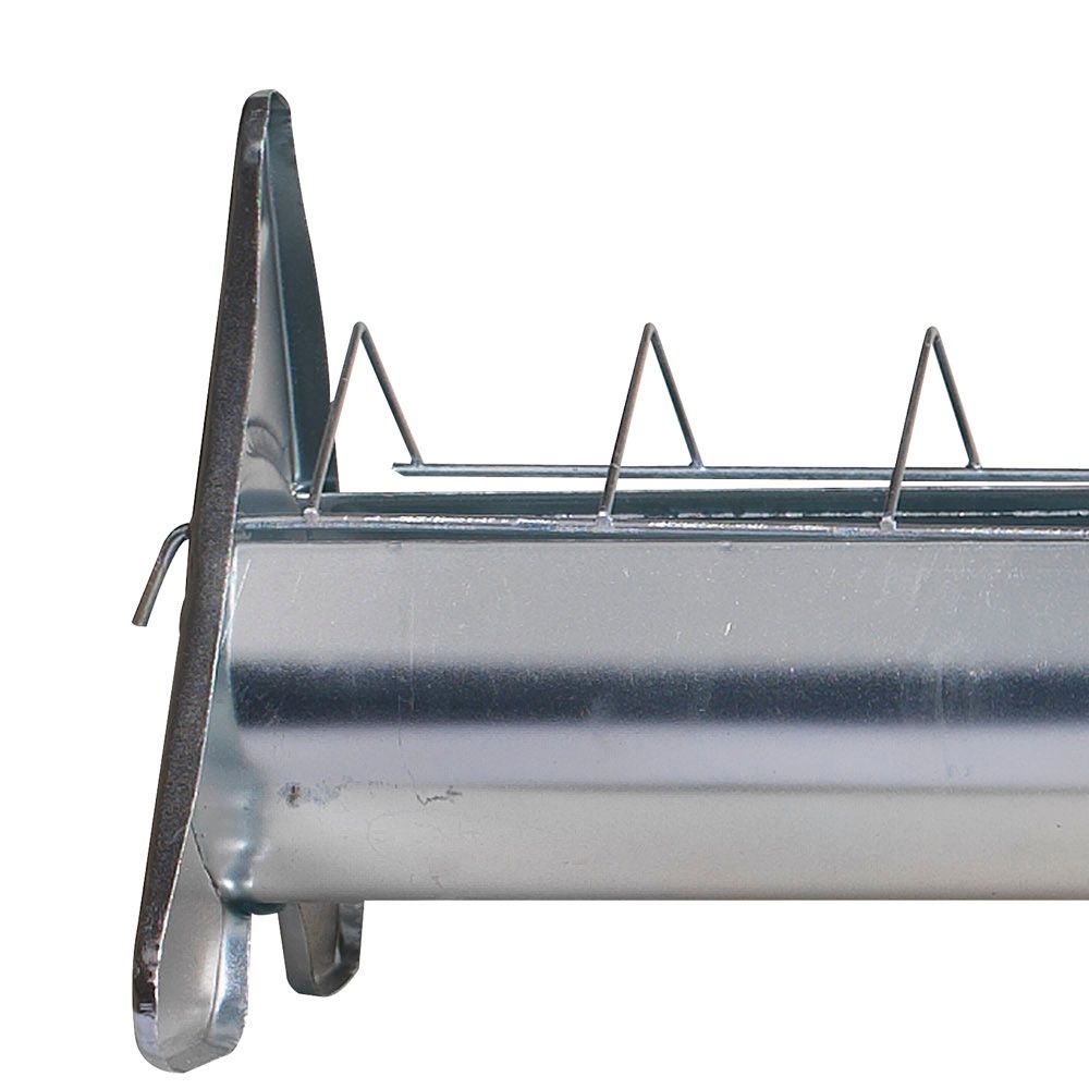Mangeoire en acier galvanisé à grille mobile 75 cm pour 10 poulets