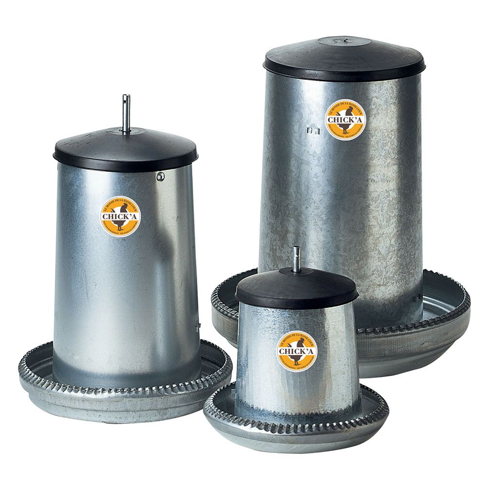 Nourrisseur à trémie émaillé 5 L pour 6 poules