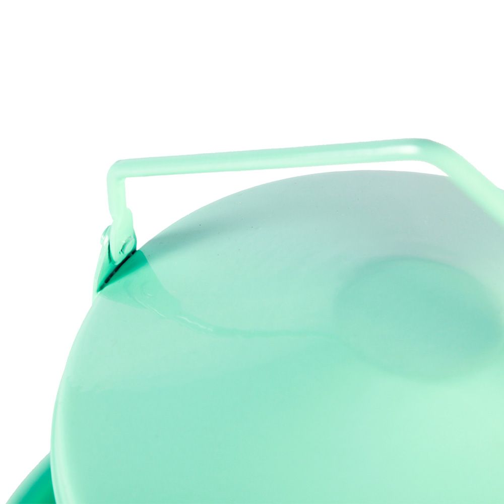 Metal drinking trough in aqua green enamelled sheet metal 3L - 4 hens