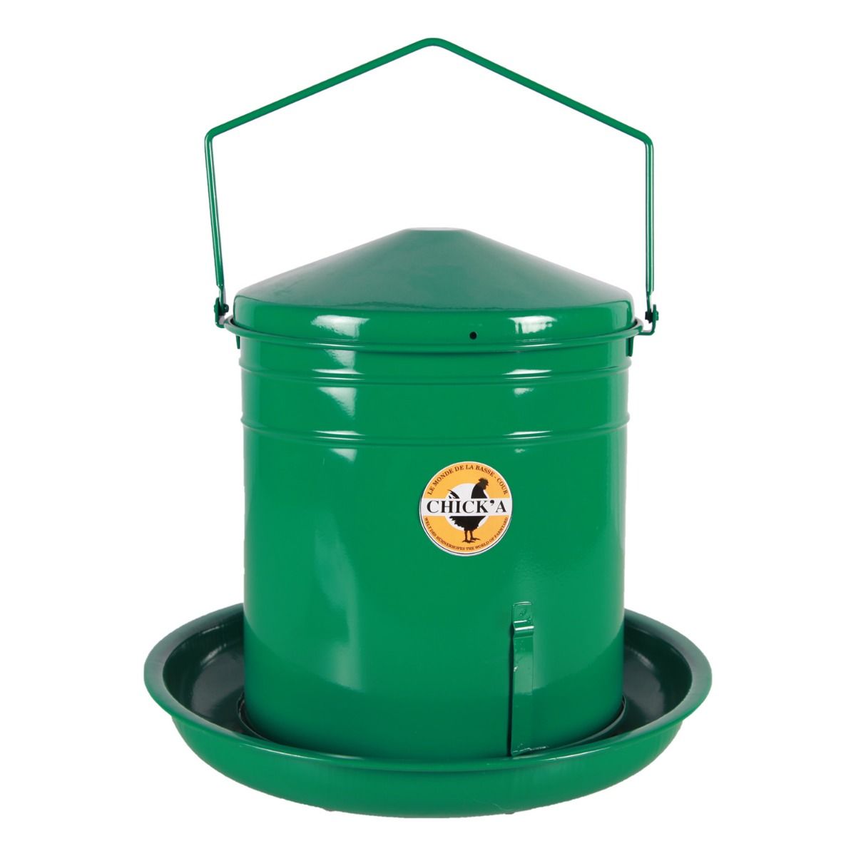 Enamelled feeder hopper using rack and pinion 10L