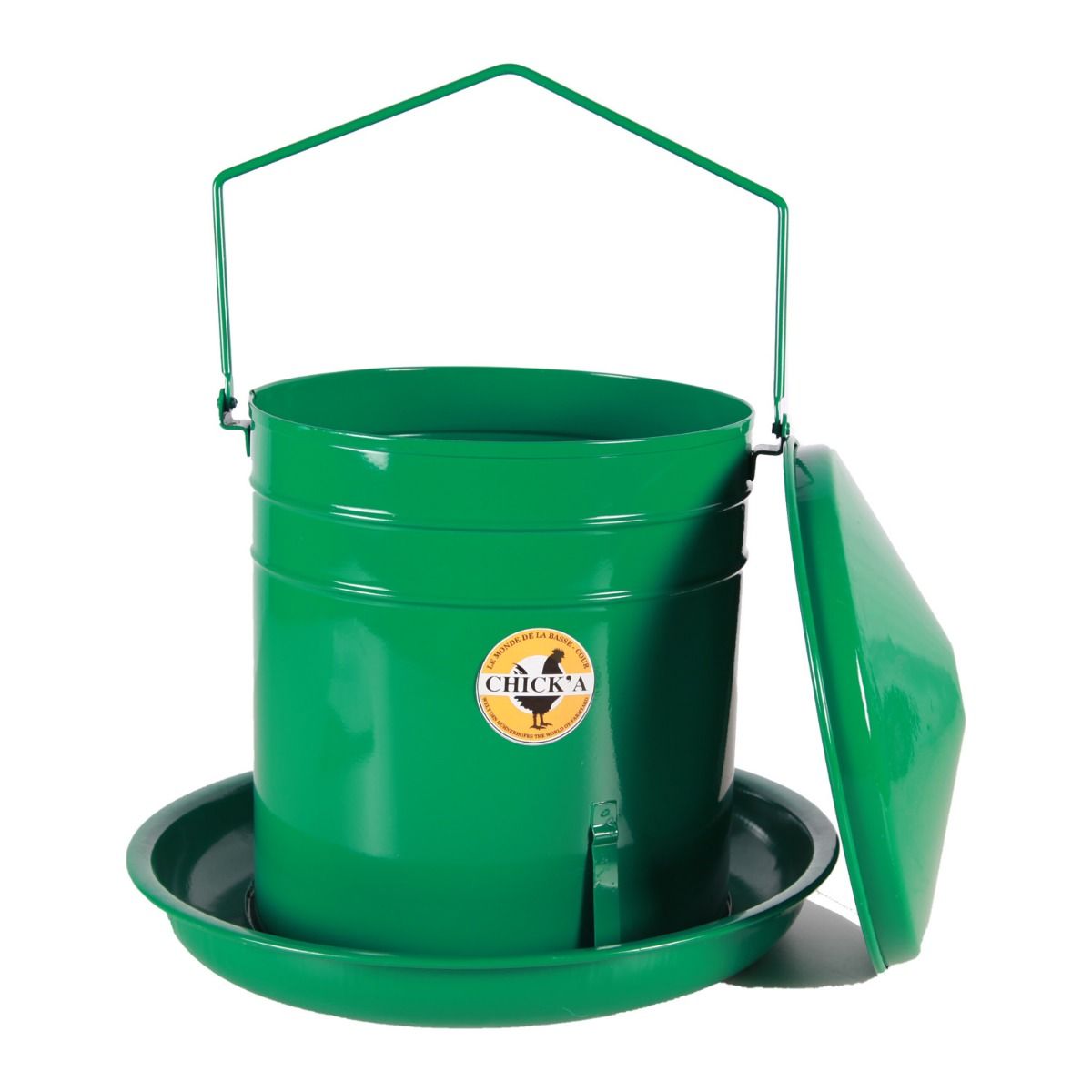 Enamelled feeder hopper using rack and pinion 10L