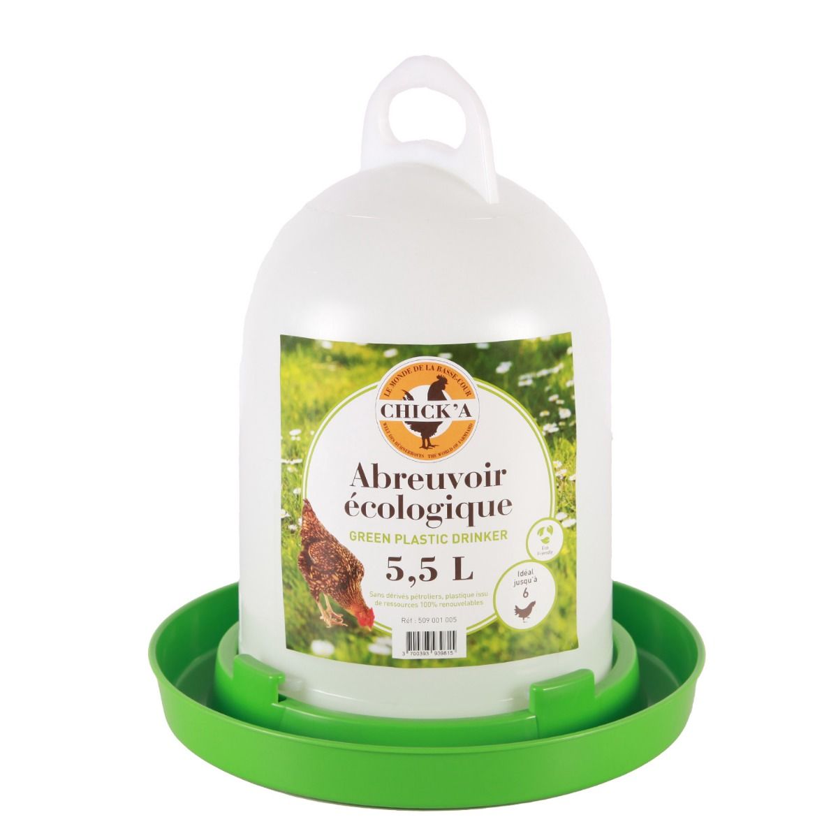 Abreuvoir pour volaille ligne verte 5.5 L CHICK'A