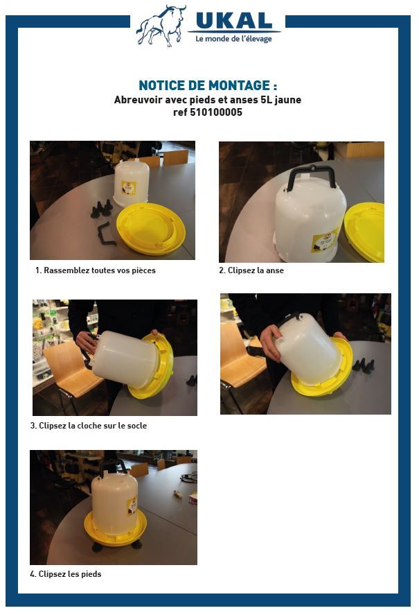 Tränke Mit Füssen 5L Weiss/Gelb