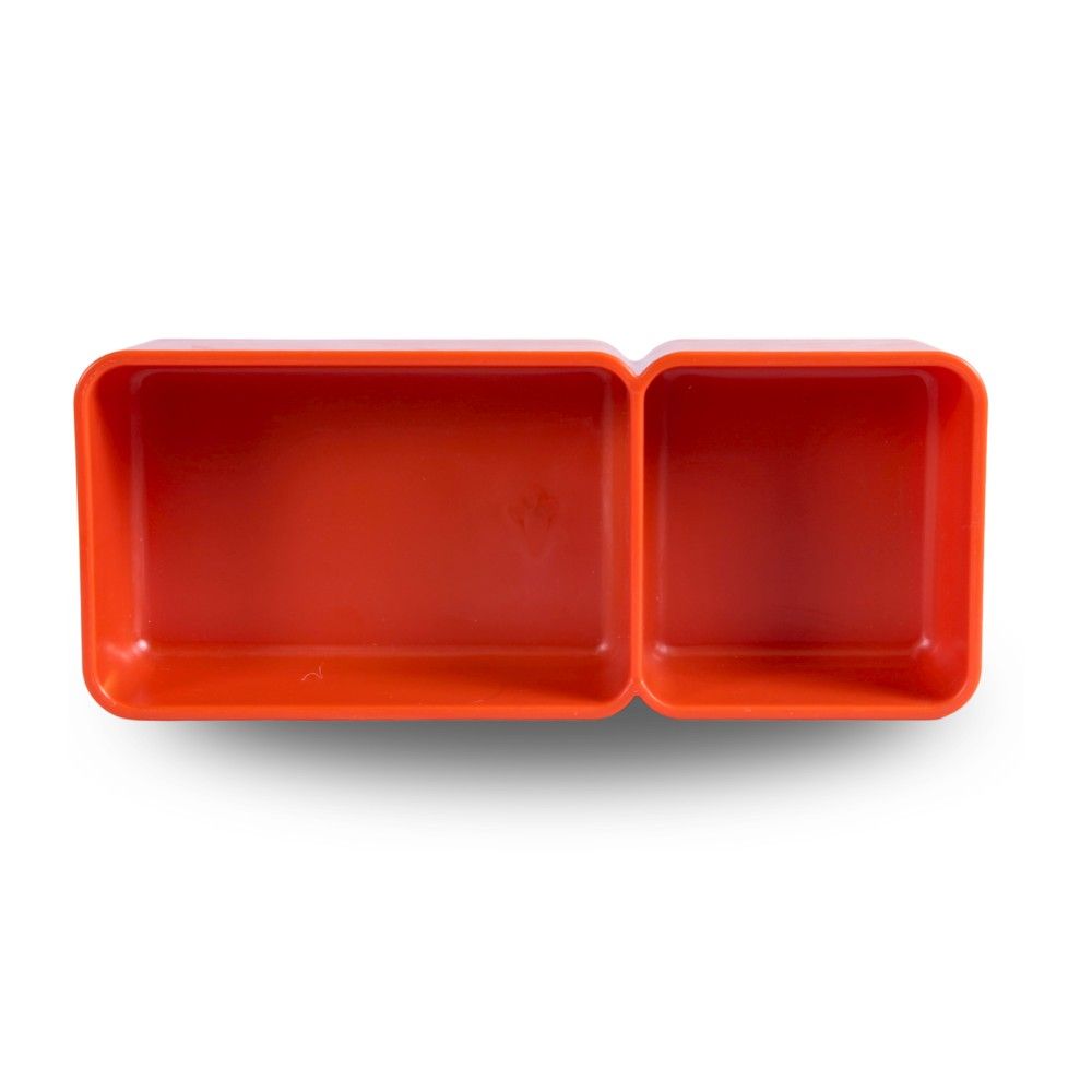 Mangeoire double rouge brique pour rongeurs CHICK'A