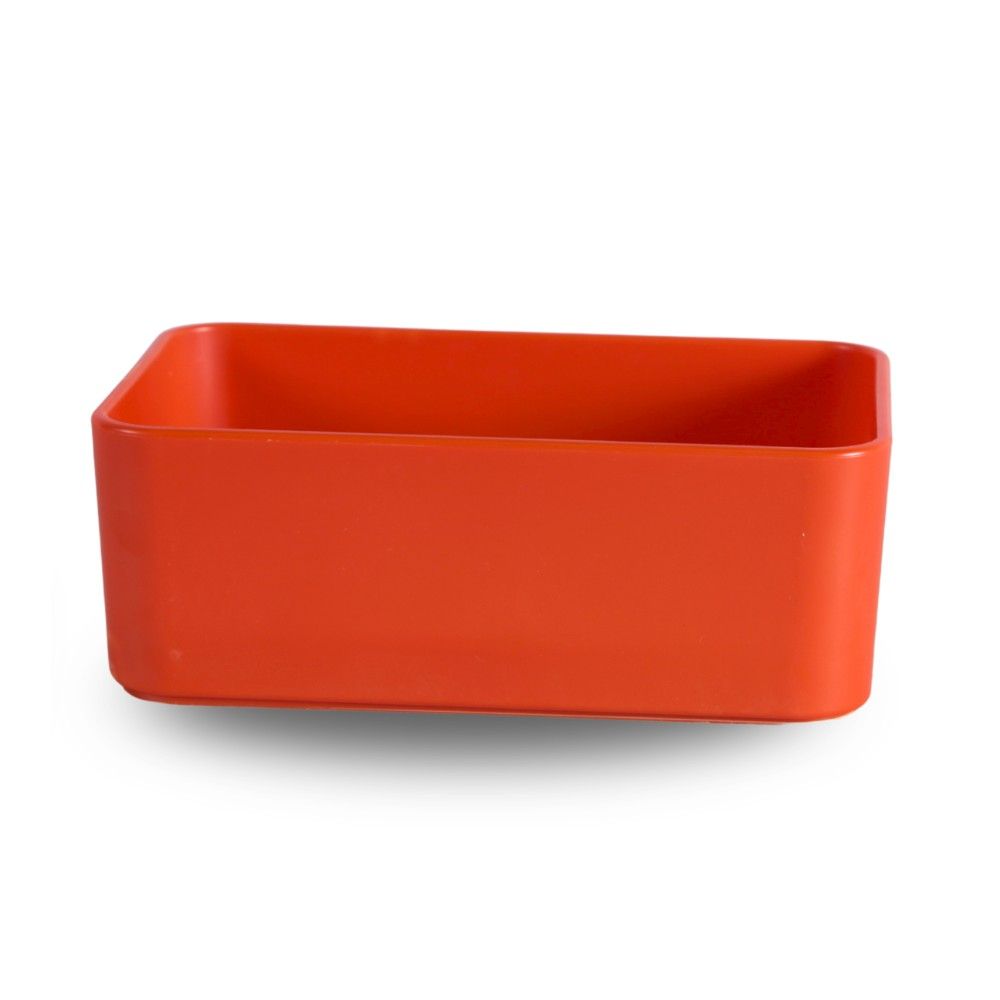 Mangeoire plastique rectangulaire simple rouge 
