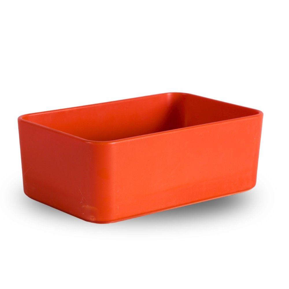 Mangeoire plastique rectangulaire simple rouge 