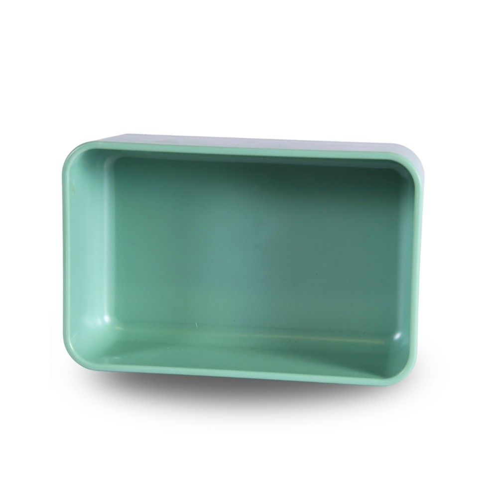 Mangeoire plastique rectangulaire simple vert