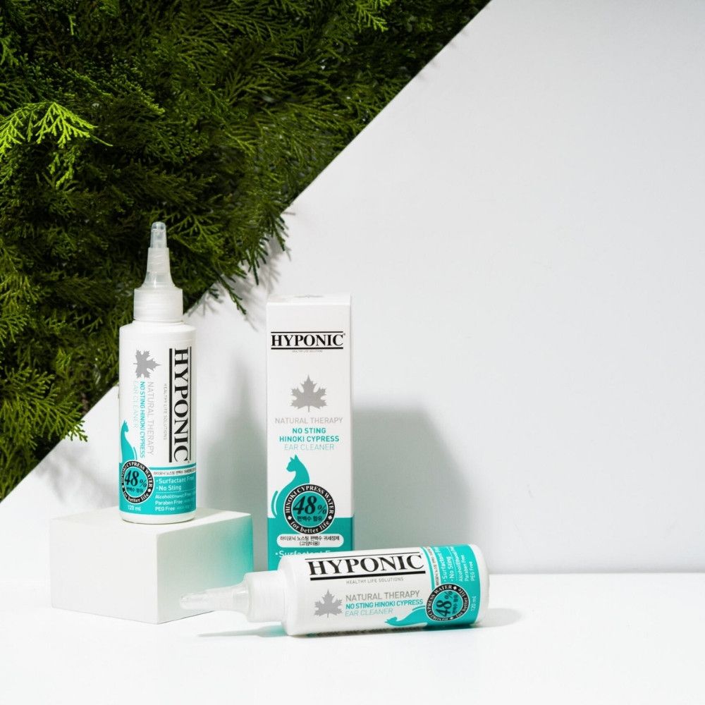 Nettoyant oreille naturel et hypoallergénique pour chat 120 ml HYPONIC