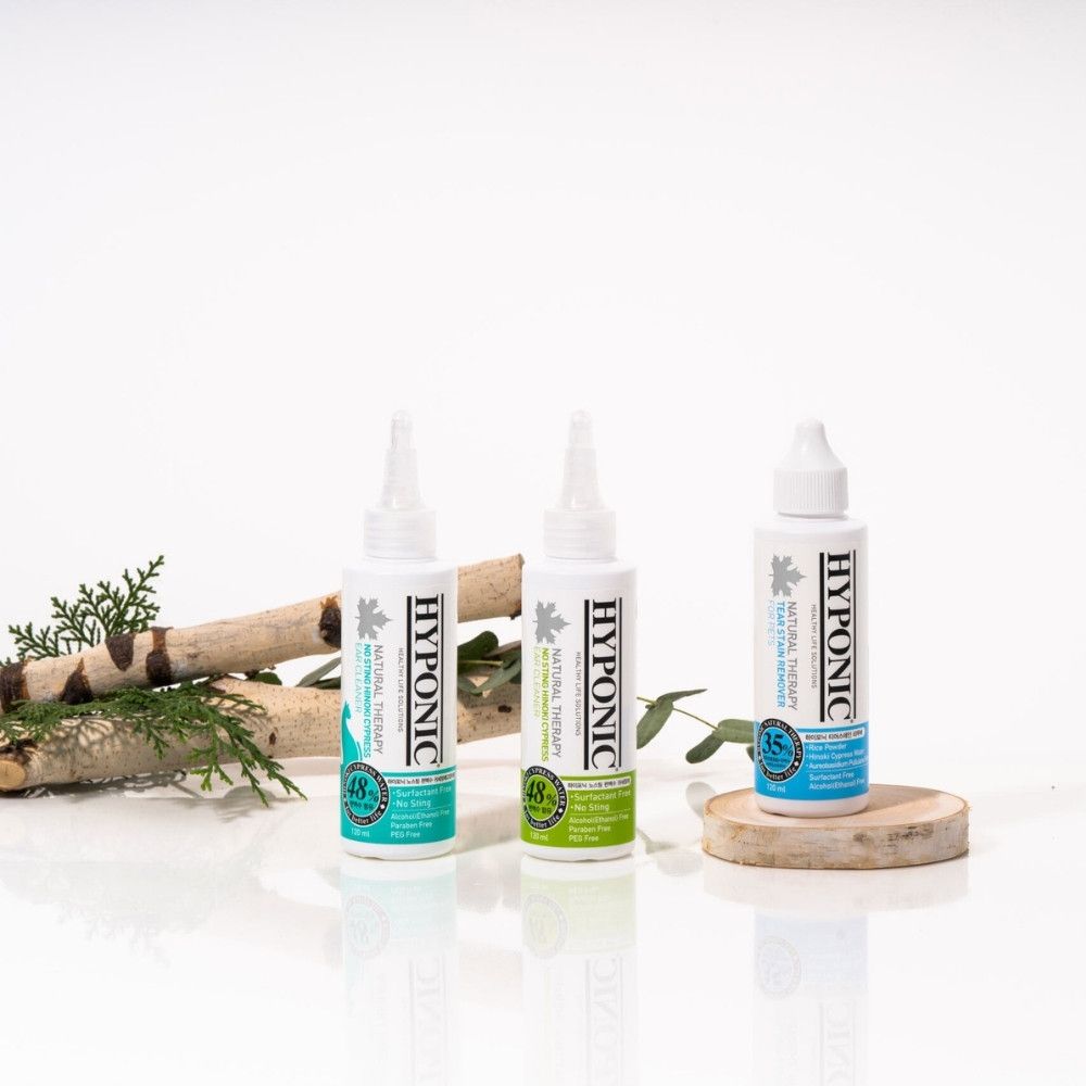 Nettoyant oreille naturel et hypoallergénique pour chien 120 ml HYPONIC