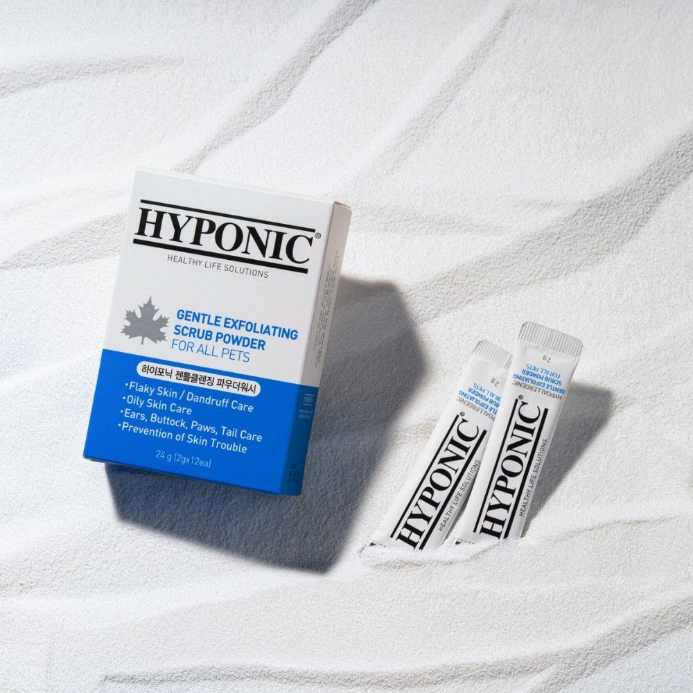 Shampoing exfoliant en poudre pour chiens et chats 12 x 2 g HYPONIC