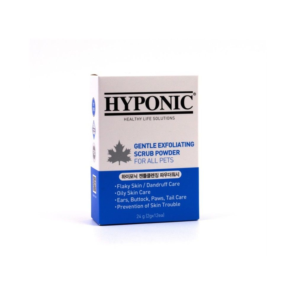 Shampoing exfoliant en poudre pour chiens et chats 12 x 2 g HYPONIC